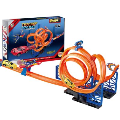Πολλαπλή Τροχιά Αυτοκινήτου με Εκτοξευτήρα 42x30x6cm ToyMarkt 88856