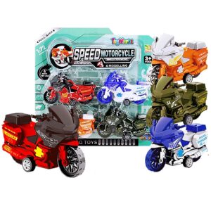 Σετ 4 Μότο 12cm Pull Back σε Καρτέλα 28x28cm ToyMarkt 902286