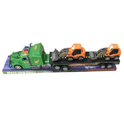 Νταλίκα Friction με 2 Δομικά Οχήματα 43x11x8cm ToyMarkt 902289