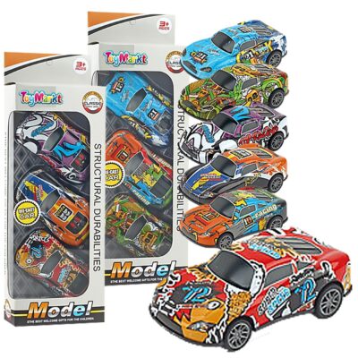 3 Αγωνιστικά Μεταλλικά Pull Back σε Κουτί 11x31x5cm ToyMarkt 902324