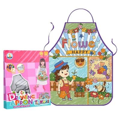 Ποδιά Ζωγραφικής Λουλούδια 36x46cm & 12 Χρώματα 19x23x5cm ToyMarkt 913205