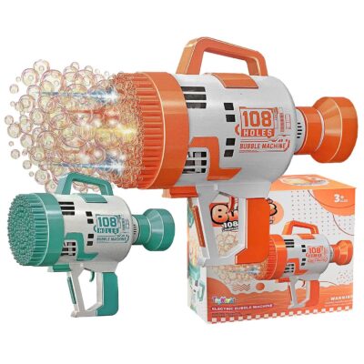 Όπλο Σαπουνόφουσκες 108 Τρύπες Μπαταρίας 25x24x12cm ToyMarkt 913400