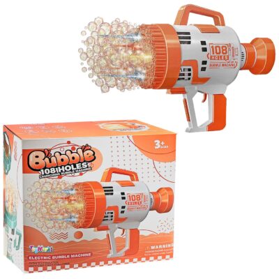 Όπλο Σαπουνόφουσκες 108 Τρύπες Μπαταρίας 25x24x12cm ToyMarkt 913400