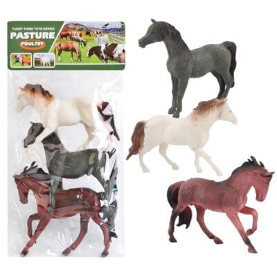Σετ 3 Άλογα 16cm σε Σακούλα 16x27x3cm ToyMarkt 913435