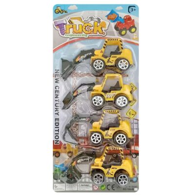 Καρτέλα 4 Δομικά Οχήματα Free Wheel 15x34x5cm ToyMarkt 913453