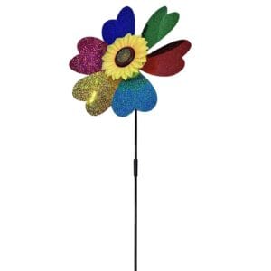 71-3550.jpg Ανεμόμυλος Πολύχρωμος με Φυτό Κίτρινο ø31x50cm ToyMarkt 913570