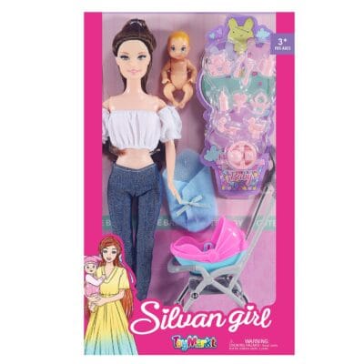 Κούκλα 29cm, Μωράκι & Καρότσι 20x32x5cm ToyMarkt 922102