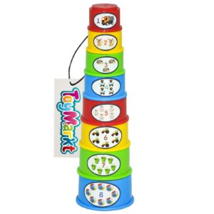 Μπεμπέ Εκπαιδευτική Πυραμίδα με 8 Νούμερα Υψος 23cm ToyMarkt 941101
