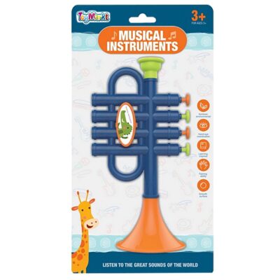 Τρομπέτα Μικρή σε Καρτέλα 16x30cm ToyMarkt 96152