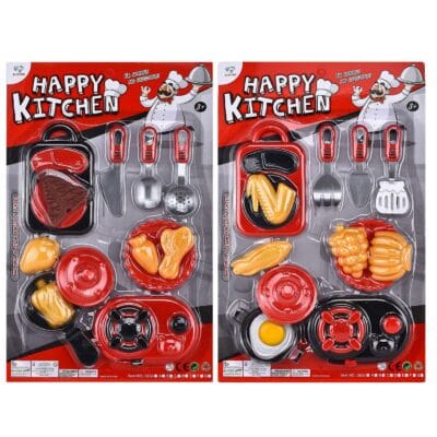 Κουζινικά Κόκκινα-Μαύρα & Φαγητά σε Καρτέλα 25x38cm ToyMarkt 971026