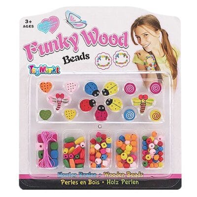 Σετ Ξύλινες Χάντρες σε Καρτέλα 25x28cm ToyMarkt 971137