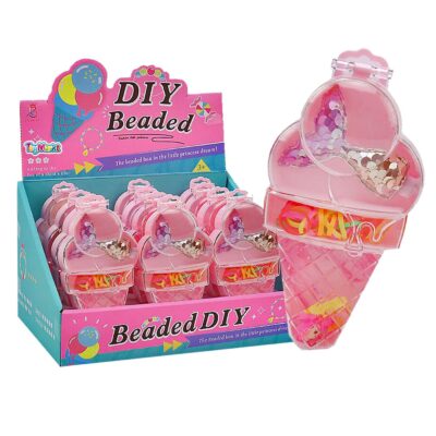 Κοκκαλάκι Γοργόνα & Λαστιχάκια για Μαλλιά Παγωτό 7x14cm ToyMarkt 971185