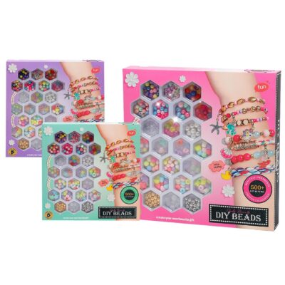 Σετ Χάντρες Τετράγωνο Κουτί 22x22x3cm ToyMarkt 971301