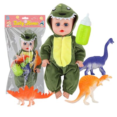 Μωρό 35cm Πυτζάμα Δεινοσαυράκι με ήχο Σακούλα 20x40x9cm ToyMarkt 98252