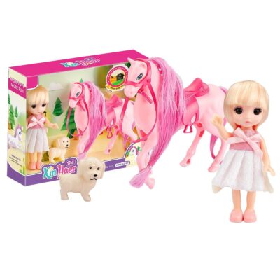 Κούκλα 15cm & Άλογο 14cm 26x20x6cm ToyMarkt 98262