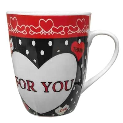 Κούπα για Καφέ Καρδιές 10,5x8,1cm 330mL Homie 100170