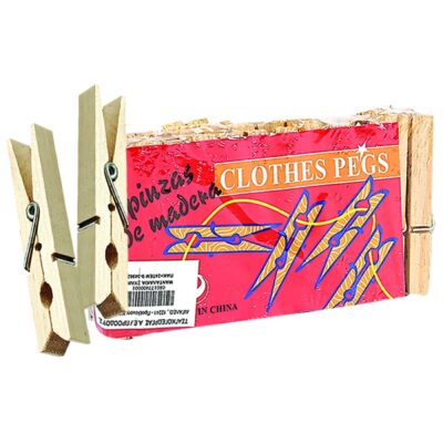 Μανταλάκια Ξύλινα πακ=24τεμ 7,2cm Homie 1001794