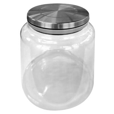 Βάζο Borosilicate με Καπάκι Inox 11,5x9,5cm Homie 1002003