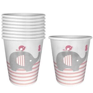 Ποτήρι Χάρτινο Ελέφαντας πακ=8τεμ 266ml Homie 1002112