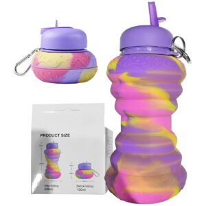 Παγούρι Σιλικόνης Πτυσσόμενο Πολύχρωμο 600ml Homie 1002173