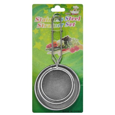 Σουρωτήρια Μεταλλικά σετ=3τεμ ø12/10/8cm Homie 101126