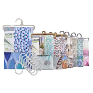 Κουρτίνα Μπάνιου Εμπριμέ Peva 180x180cm Homie 1011101