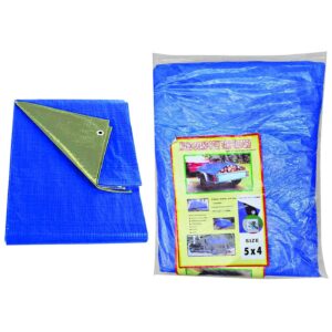 Μουσαμάς Αδιάβροχος με Κρίκους 5x4m 90g/m², 5x4m Homie 101335