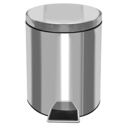 Κάδος Απορριμάτων Inox με Πεντάλ 5L 5lt (28x20,5cm) Homie 101991