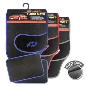 Πατάκια Αυτοκινήτου Μοκέτα 4τεμ (2 Μεγάλα 63x43cm+2 Μικρά 43x30cm) Homie 10867