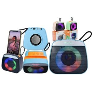 Ηχείο Bluetooth Στρογγυλές Γωνίες με φως 12x7,5cm Homie 108510