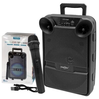 Καραόκε Σύστημα Ηχείο με 1 Μικρόφωνο Ηχείο: 34x24x18cm Μικρόφωνο: 24x5cm Homie 108518