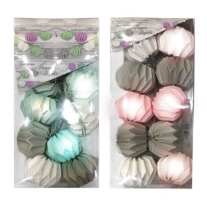 10 led Μπαταρίας Μπάλες Με Χάρτινες Μπάλες ø7,5cm Xmasfest 1132608