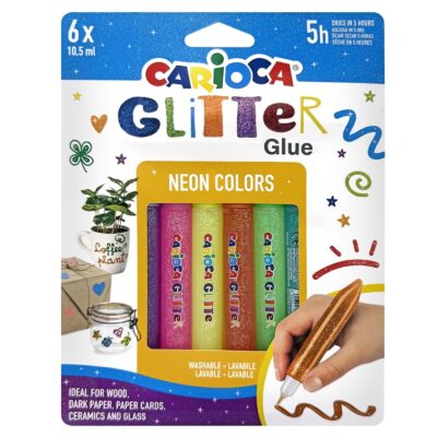 Κόλα Glitter Fluo σετ=6τεμ Carioca 6x10.5ml Carioca 42111