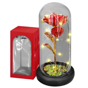 22-3004.jpg Λουλούδι σε Γυάλα με φως 22x11cm Homie 423024