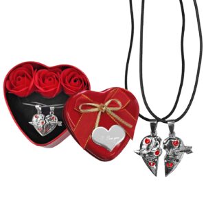 22-3052.jpg Κουτί Καρδιά με 3 Τριαντάφυλλα & 2 Κολιέ 9x9x4,5cm Homie 423072