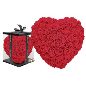 22-3074.jpg Καρδιά από Τεχνητά Τριαντάφυλλα 23cm Καρδιά= 23cm, κουτί=25cm Homie 423094