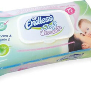 Endless Μωρομαντηλα Με Καπακι 72 Τεμαχια