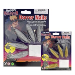 Νύχια Μακριά Χρυσόσκονη σετ=10τεμ Τεμ=~6cm Carnavalista 231111