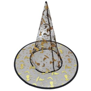 Καπέλο Μάγισσας Μαύρο (διάφανο) Ύφασμα 38x34cm Carnavalista 231661