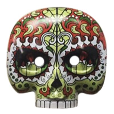 Μάσκα Νεκροκεφαλή με Λουλούδια 17x17cm Carnavalista 231928