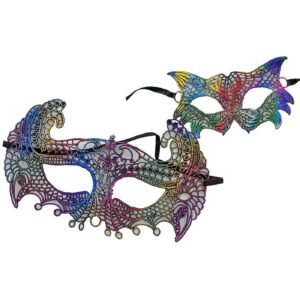 Μάσκα Δαντέλα Ουράνιο Τόξο  Carnavalista 231993