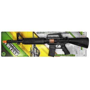 Όπλο Μαύρο Σπινθηροβόλο 58x16cm Carnavalista 23231