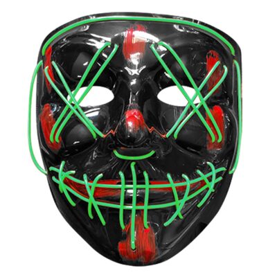 Μάσκα με Ράμματα Πλαστική με φως 20x18cm Carnavalista 232214