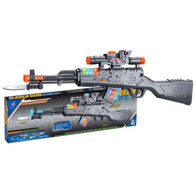 Όπλο Μπαταρίας με Φως, Δόνηση,8 Ήχους 46x15cm Carnavalista 232247