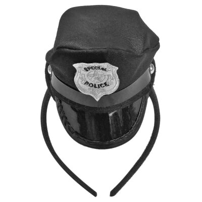 Καπελάκι Μίνι με Στέκα Αστυνομικού Καπελάκι=12x11cm Carnavalista 232336