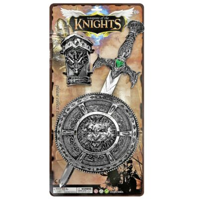 Σετ Ιππότη με Σπαθί, Ασπίδα, Περικάρπιο 55x25cm Carnavalista 232423