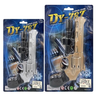 Πιστόλι 8σφαιρο με Διόπτρα 28x16cm Carnavalista 232437