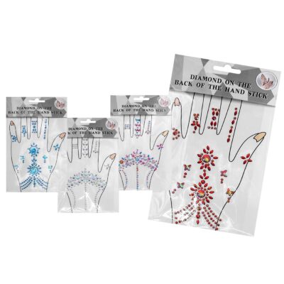 Αυτοκόλλητα Gems για το Χέρι 20x12cm Carnavalista 232486