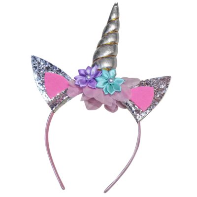 Στέκα Μονόκερος Χρυσός με Λουλούδια  Carnavalista 232603