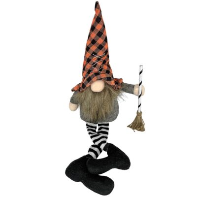 Gnome Πάνινος με Σκούπα 42cm Carnavalista 232650